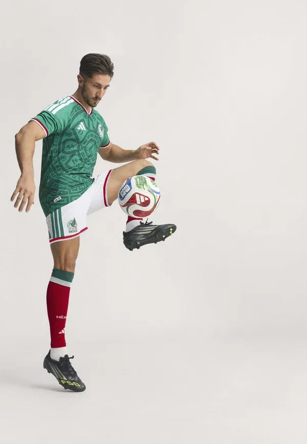 Футболка Adidas Performance Mexico 26 home authentic national team wear, ярко-зеленый — фото 4