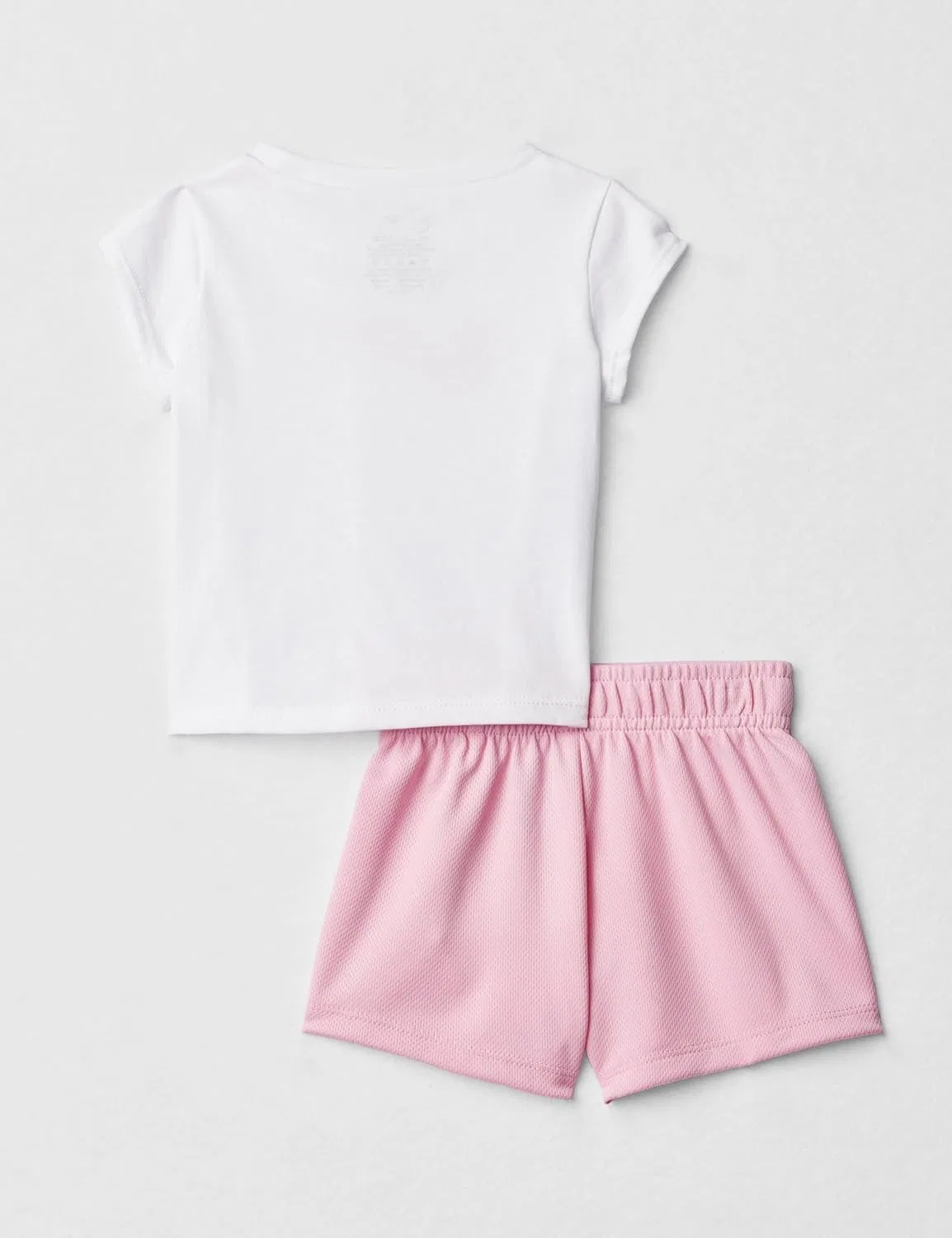 Детский комплект футболка и шорты Nike, белый/Medium Soft Pink — фото 2