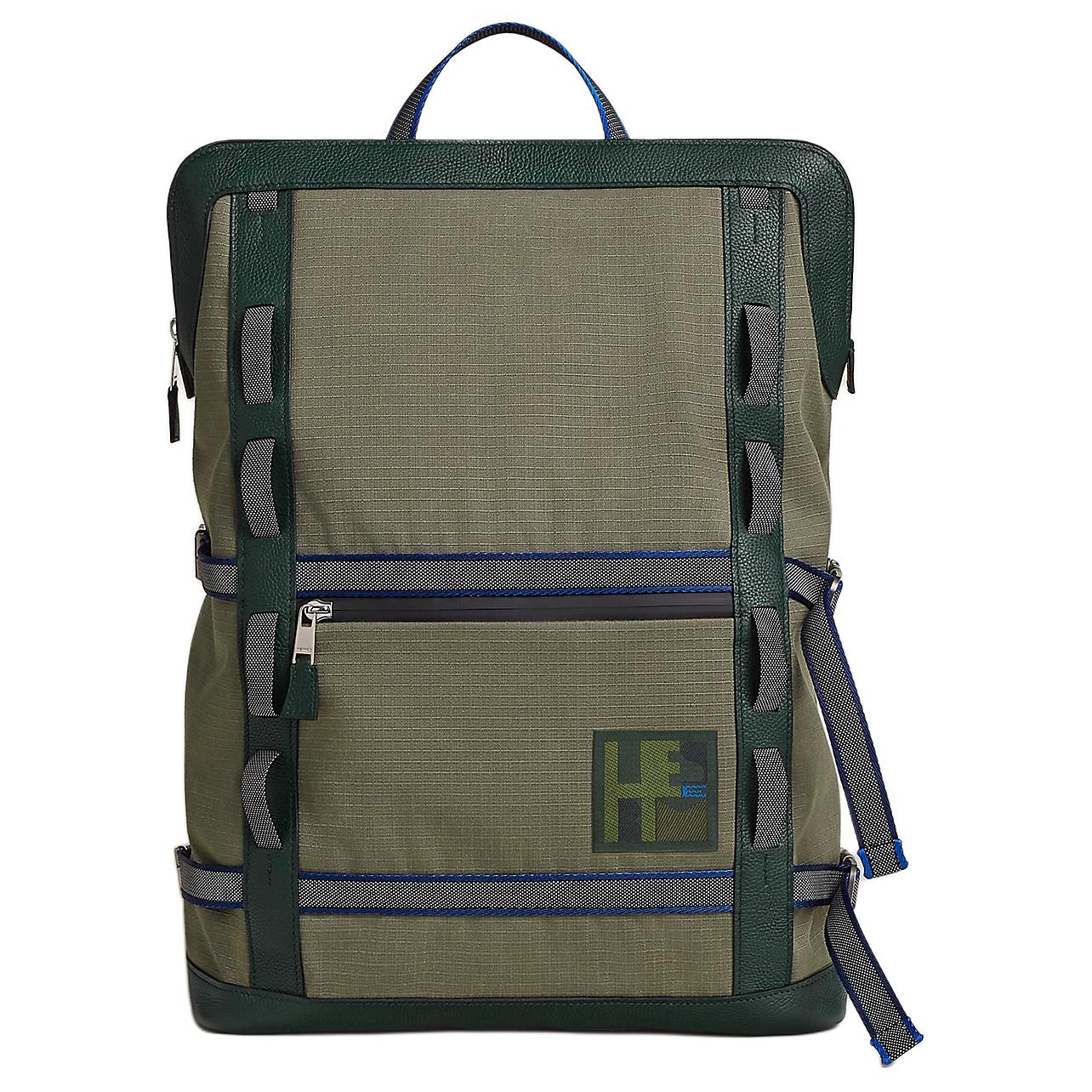 

HERMES Холщовый рюкзак для лыж унисекс хаки и британский зеленый, Khaki & British Green