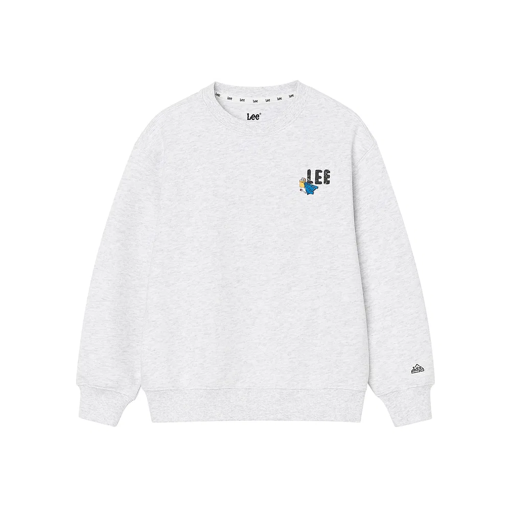 Детский свитшот с графическим принтом Wear Lee Riders меланжево-белый от Lee Kids