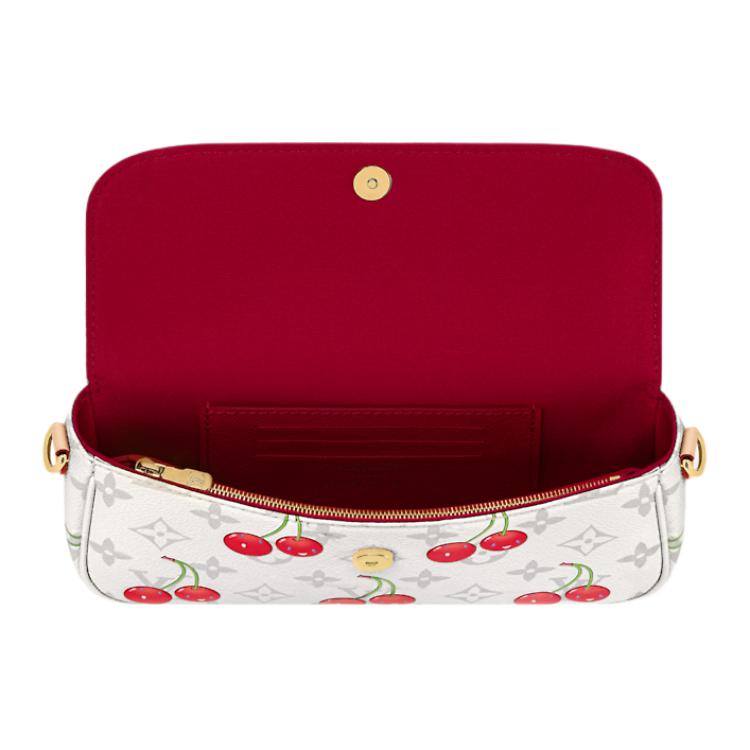 LOUIS VUITTON Кошелёк на цепочке Takashi Murakami Cherry Ivy White Monogram — фото 4