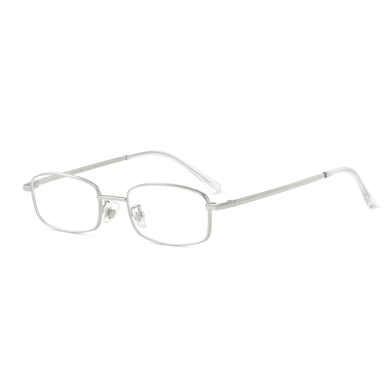 

MK MINGKU Прямоугольная оправа для очков из сплава и пластика унисекс, Silver Frame