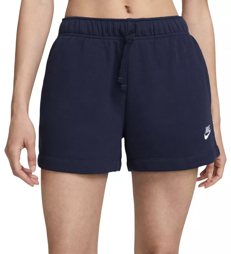 

Женские флисовые шорты Nike Sportswear Club со средней посадкой, цвет Obsidian