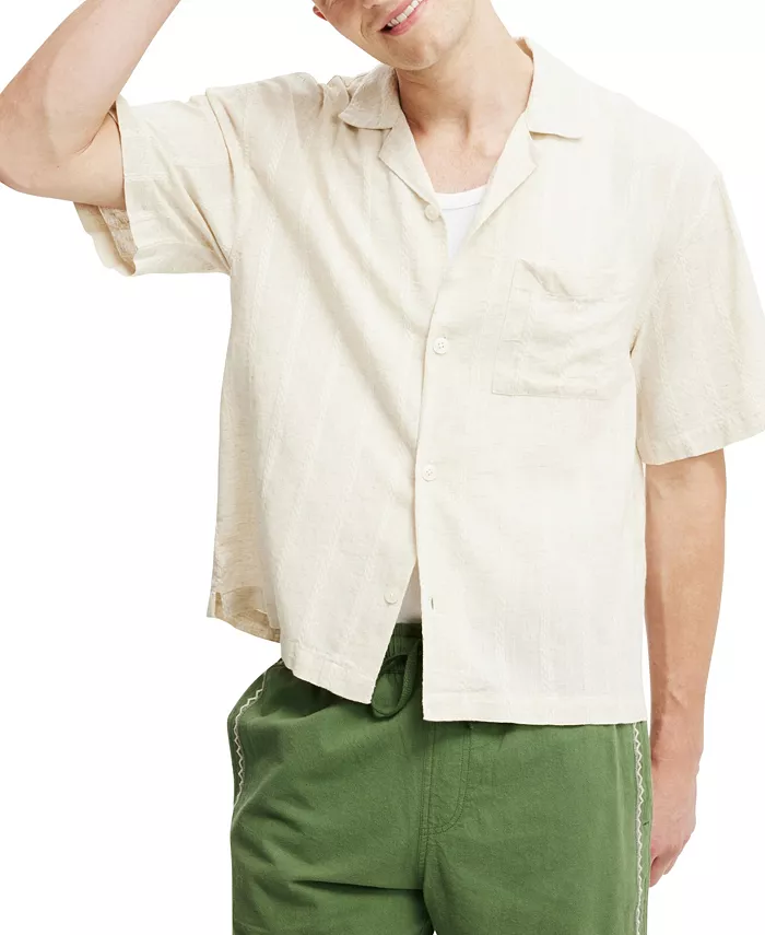 

Мужская рубашка с коротким рукавом Box Fit COTTON ON, белый