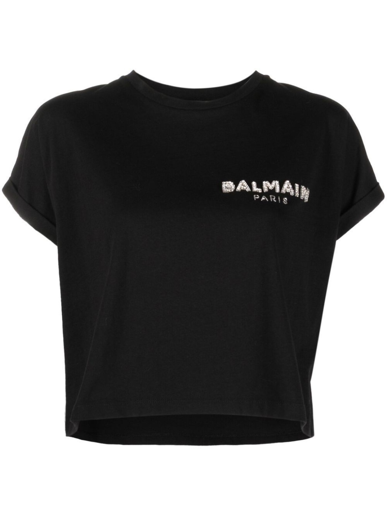 

Balmain футболка с логотипом из пайеток, черный