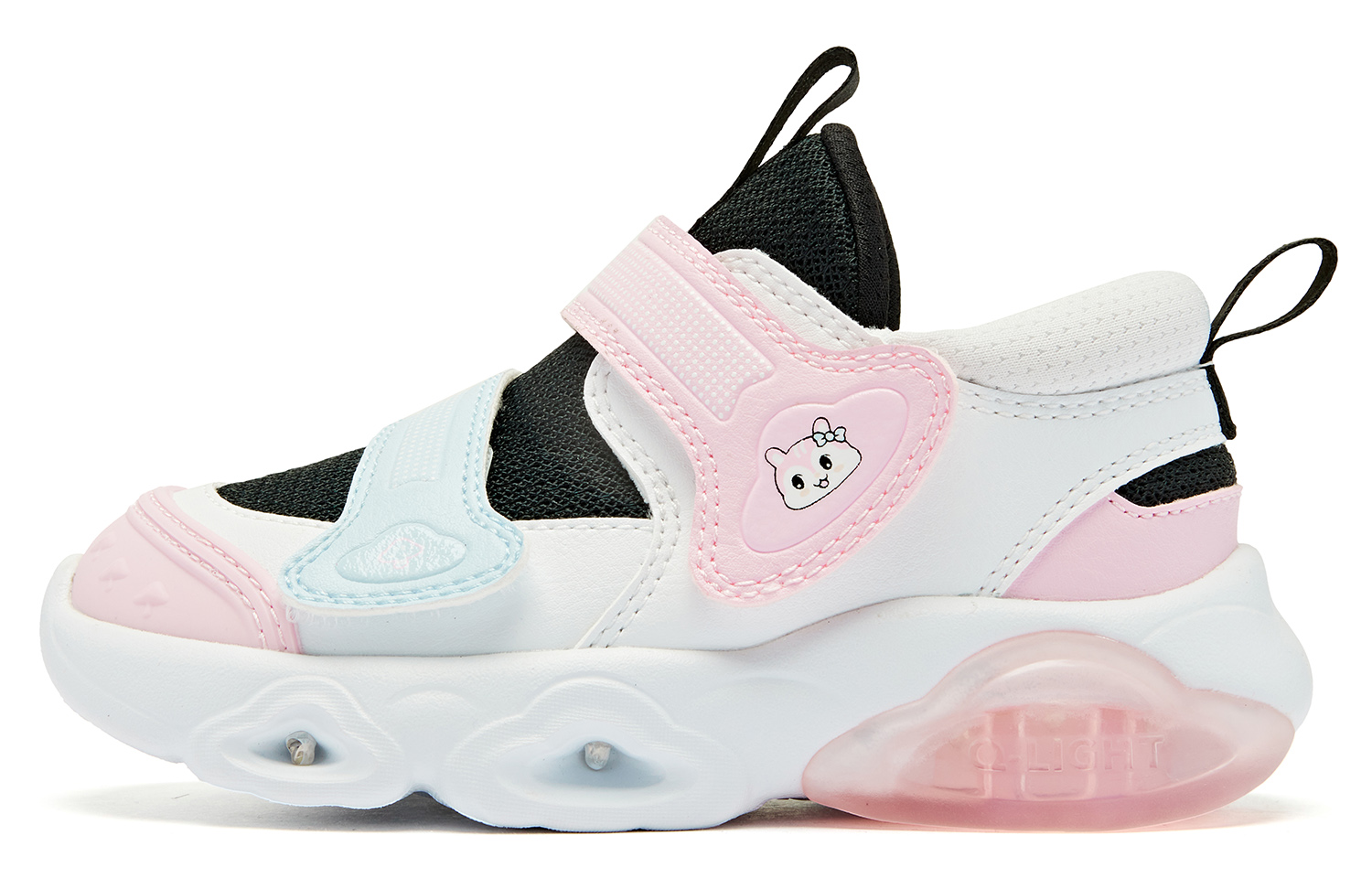 

QIAODAN Детские нескользящие противоударные повседневные ботинки pink blue