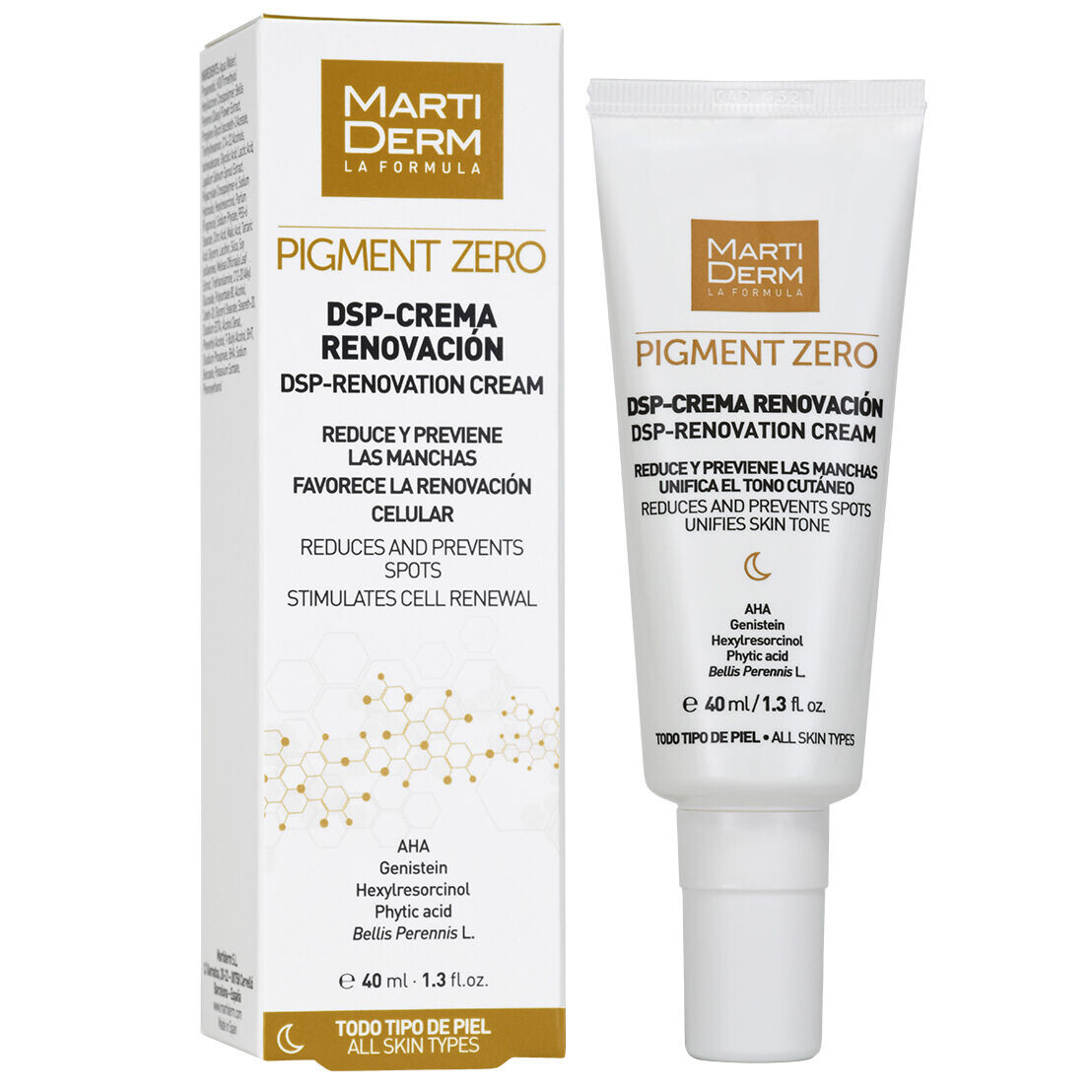 Крем для лица MartiDerm — Депигментирующий против обесцвечивания Pigment Zero Dsp – Renovation Cream, 40 мл — фото 3