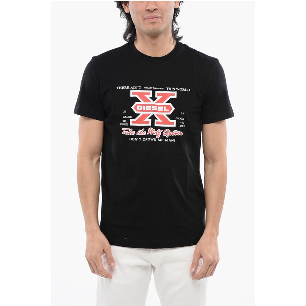 

Футболка с круглым вырезом и принтом спереди T-DIEGOR-K48 Diesel, Black