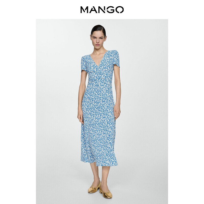 

Женское платье Mango с цветочным принтом, красный