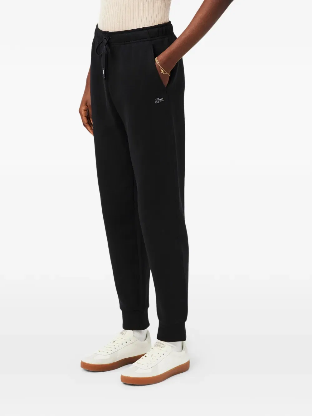 Спортивные брюки Lacoste, черные, с шнуровкой — фото 3