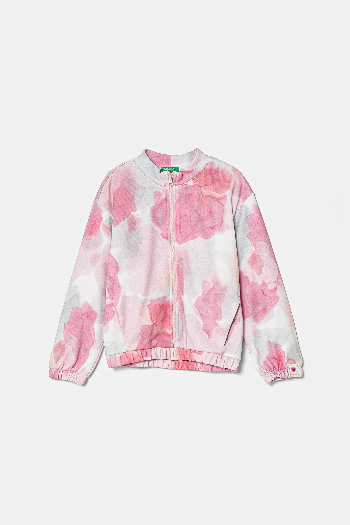 

Детская хлопковая толстовка United Colors Of Benetton, розовый