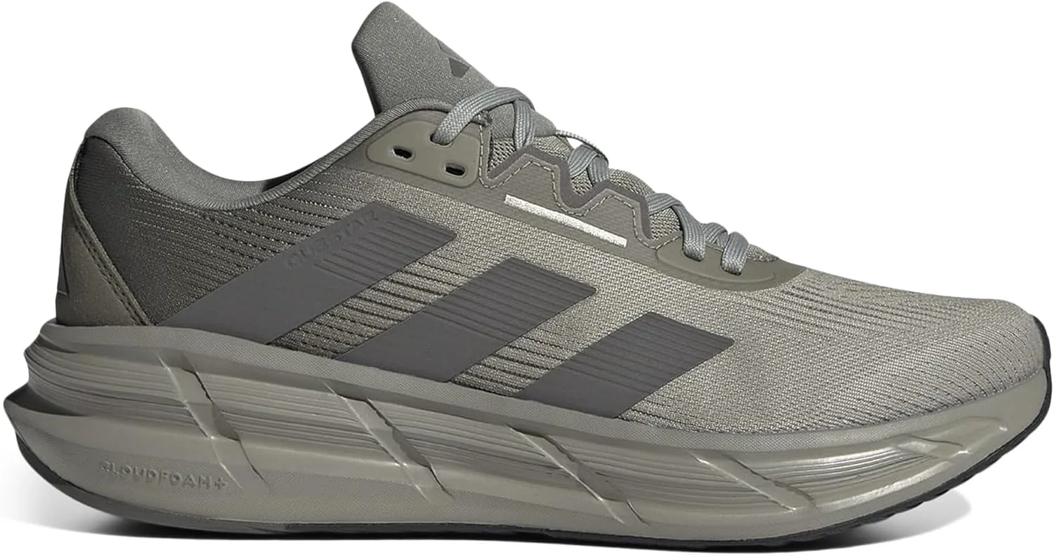 Мужские кроссовки Adidas Questar 3 для бега, серебристый/оливковый — фото 4