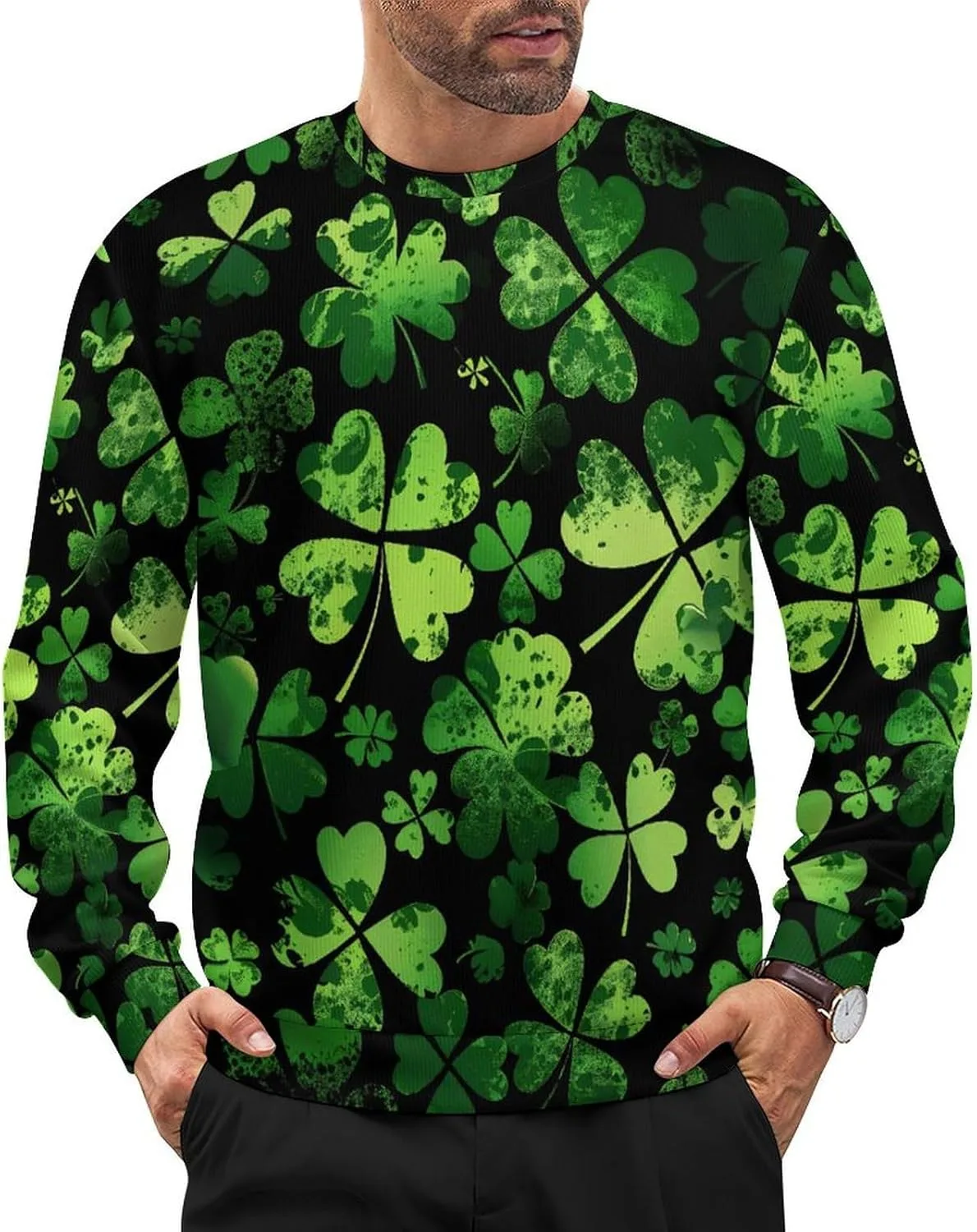 

Свитер St Patricks Day Loose Fit, оверсайз, с длинным рукавом, мягкий и комфортный fekznr