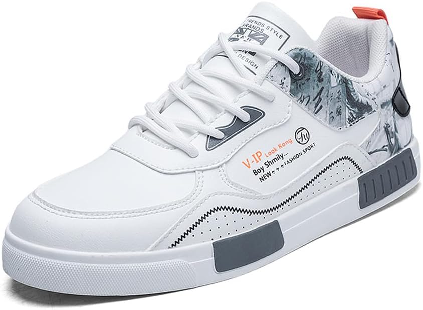 

Мужские кожаные кроссовки для скейтборда NCNDB, модные, в стиле аниме, повседневные, белый