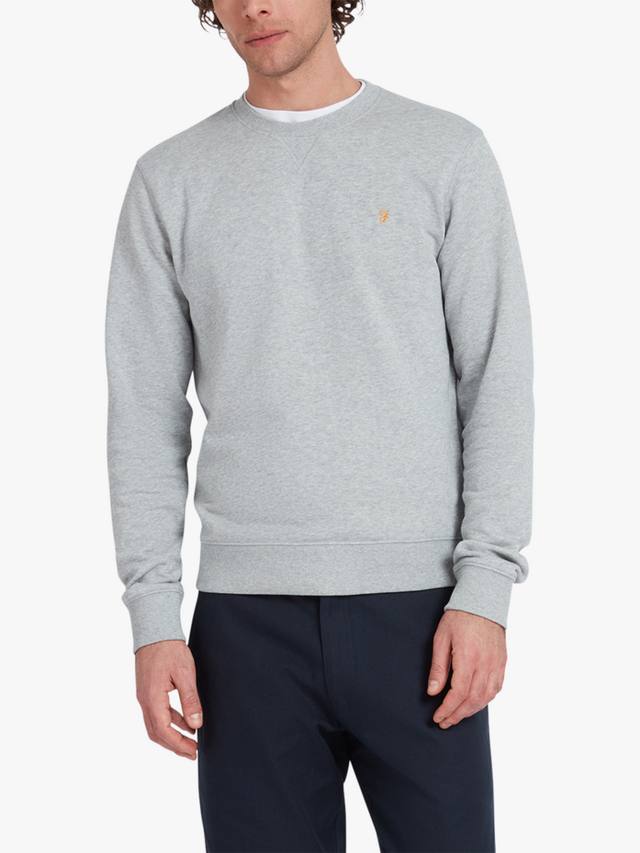 

Толстовка Tim Organic Cotton с круглым вырезом Farah, Light Grey Marl