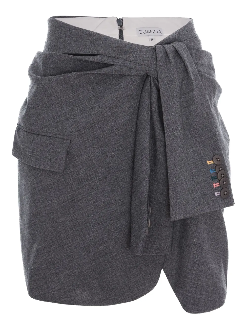 

Юбка мини WANDA с завязками Cuanna, серый