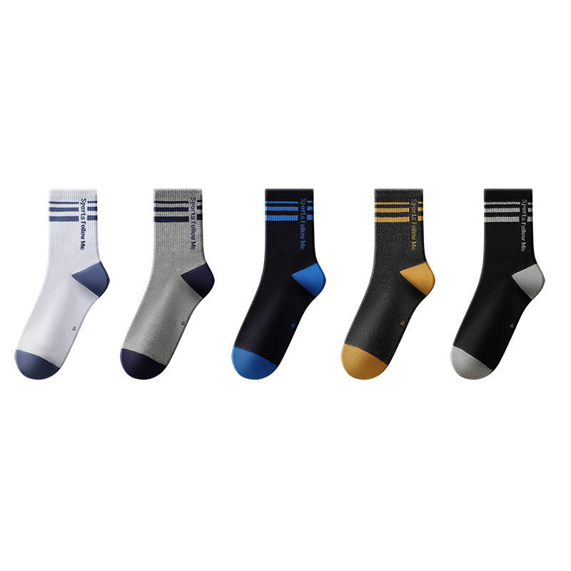 

Носки Warrior Mid Calf Мужские 5 пар, Белый, Черный, Светло-серый, Темно-серый, Королевский синий [5 пар]