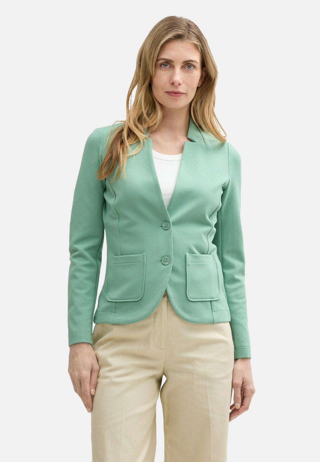 

Блейзер MIT OTTOMAN STRUKTUR TOM TAILOR, зеленый