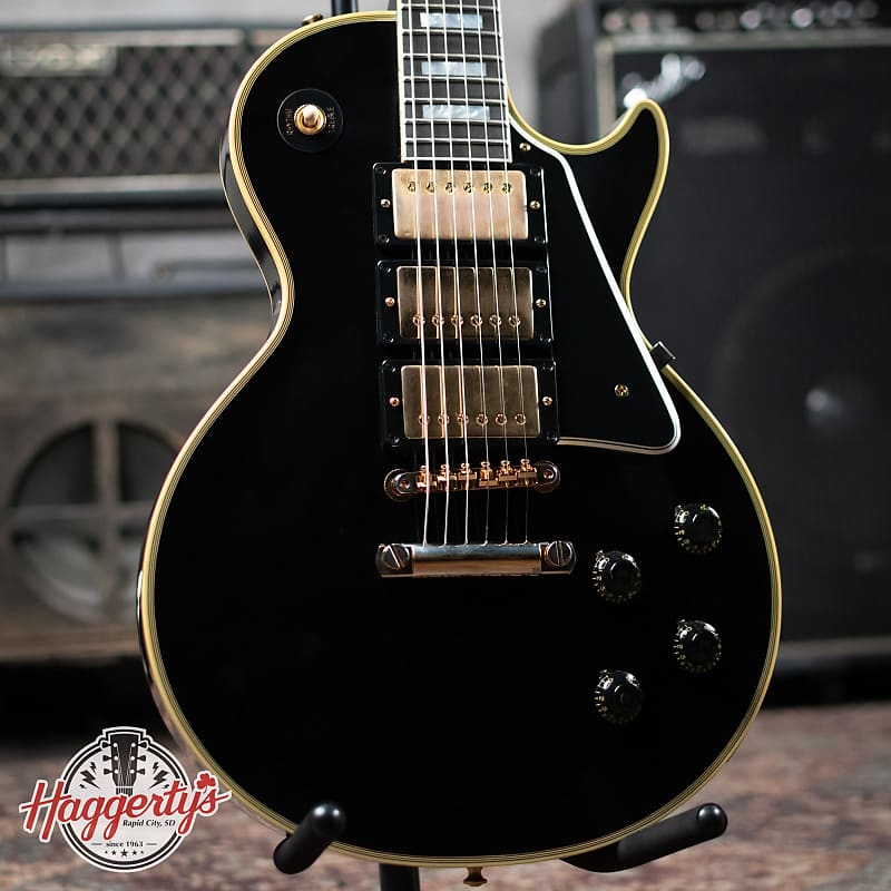 

Электрогитара Gibson 1957 Les Paul Custom Reissue 3-Pickup - VOS Ebony with Hardshell Case