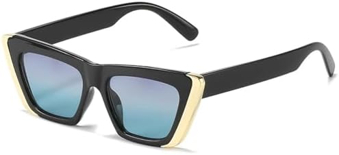 

Модные солнцезащитные очки для женщин, прозрачные градиентные очки с защитой от УФ-излучения UV400, ретро-очки для мужчин, контрастные солнцезащитные очки MTZJH, Black Blue Green