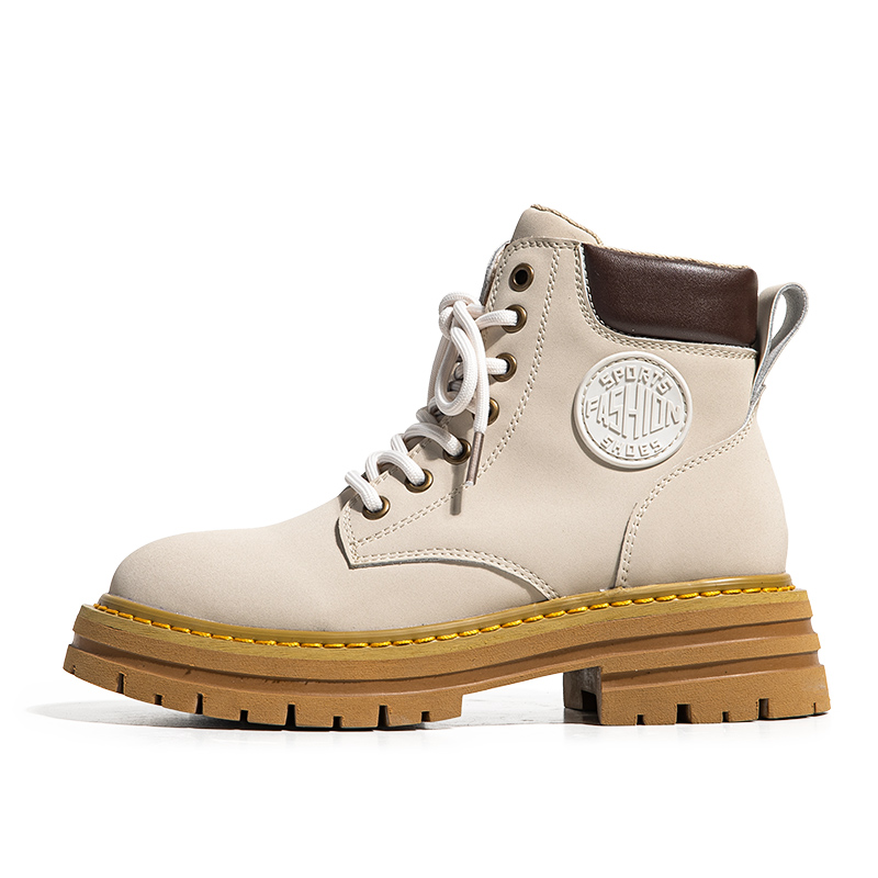 

MUPPLE Короткие мартинсы унисекс бежевые, цвет Beige