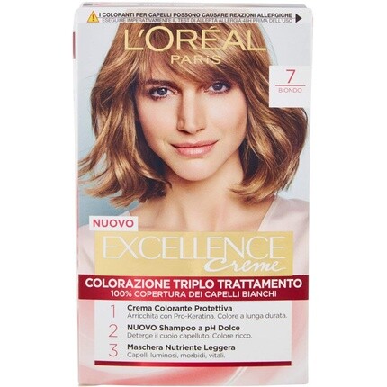 

Крем-краска для волос Loreal Excellence Triple Treatment 7 Блонд, L'Oreal