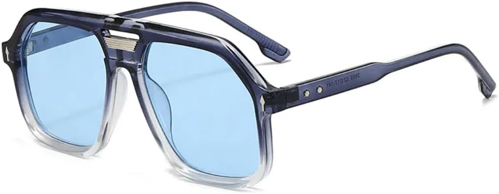 

Солнцезащитные очки с защитой UV400 | Большая оправа с двойной перемычкой | Для женщин и мужчин | Для занятий спортом на открытом воздухе и путешествий DSVIGF, Blue-blue