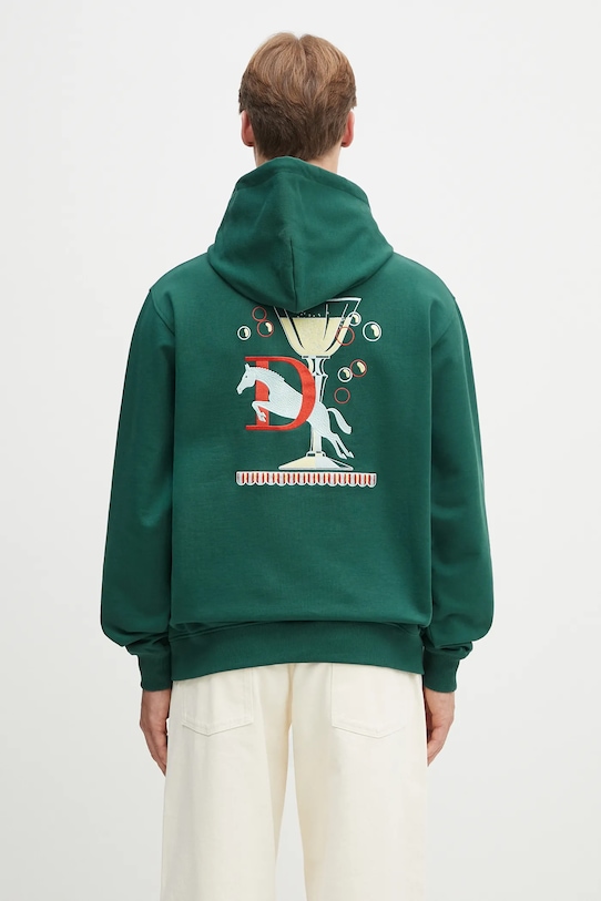

Хлопковая толстовка Le Hoodie Polo Drôle De Monsieur, зеленый