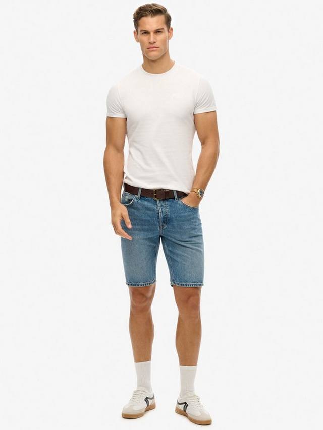 

Винтажные прямые шорты Superdry, цвет Vintage Mid Blue