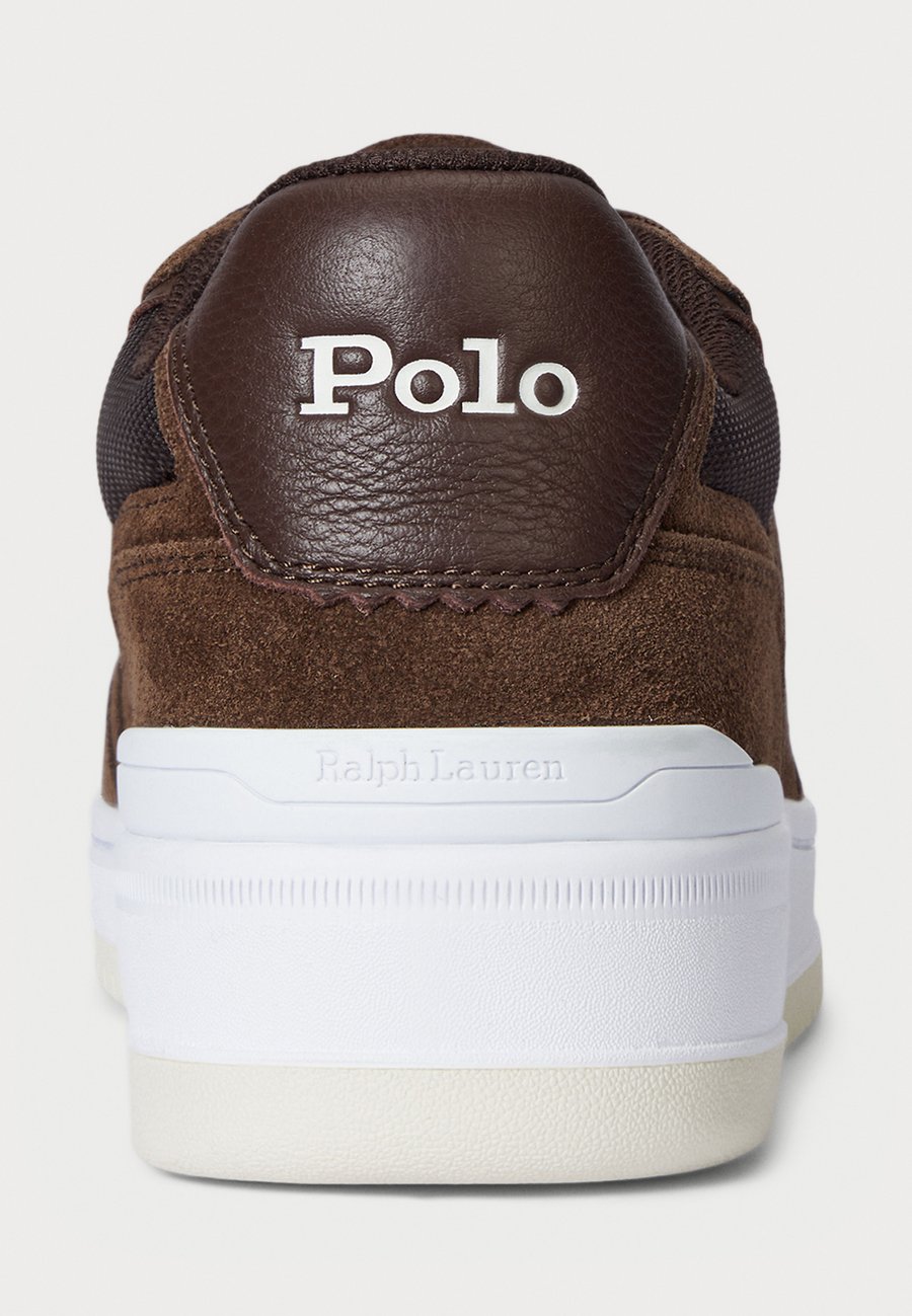 Кроссовки Polo Ralph Lauren OPEN MASTERS SUEDE-PANELED SNEAKER, Chocolate Brown/Dark Brown — фото 3