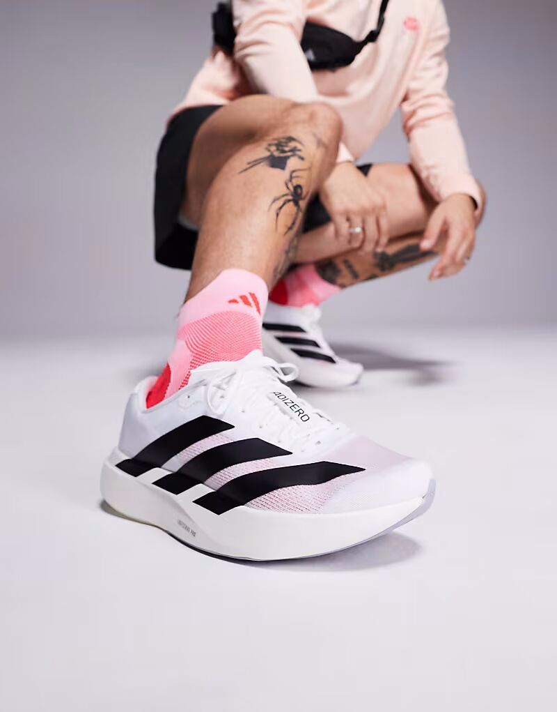 

Кроссовки Adidas Running Adizero EVO SL белого и черного цвета Adidas Performance