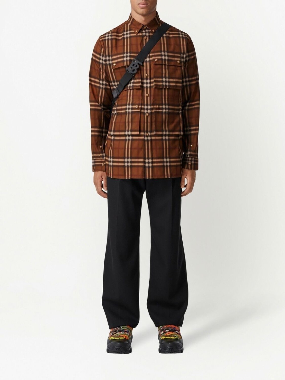 

Burberry рубашка в клетку, коричневый