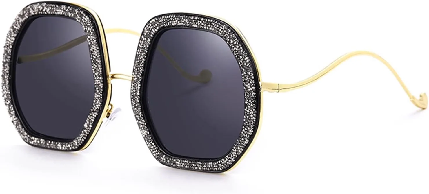 

Модные солнцезащитные очки в крупной оправе для женщин, декоративные, для отдыха на пляже, в тени и для вечеринок (Цвет: F, Размер: Средний) MTZJH, One Color