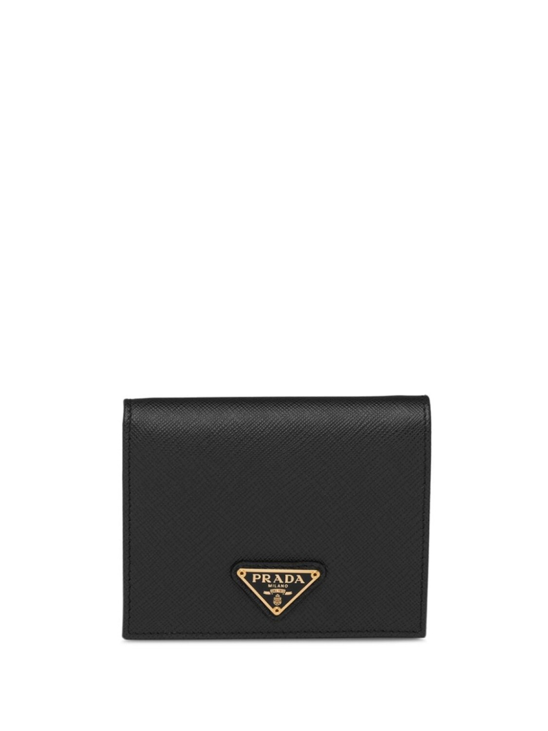 

Prada кошелек с металлическим логотипом, черный