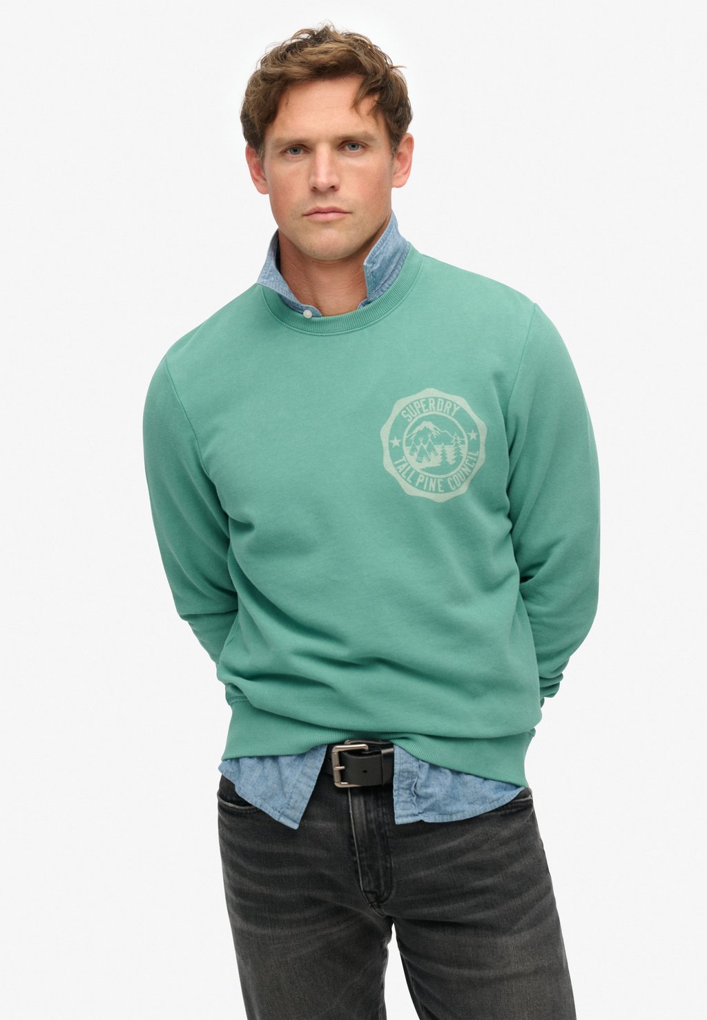 

Толстовка LO-FI OUTDOOR MONO CREW Superdry, зеленый