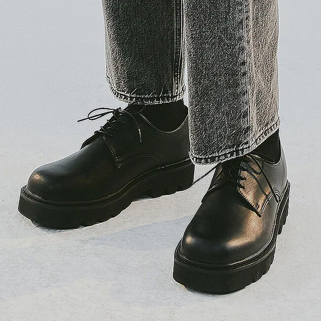 Мужские чёрные дерби с квадратным носком Wtrd1203 от Wetheroad