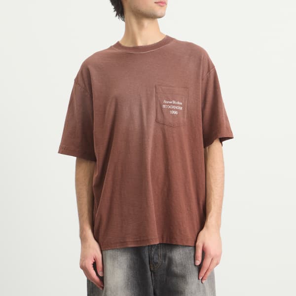Маленькая футболка с коротким рукавом 1996 года Acne Studios, chocolate коричневый — фото 2