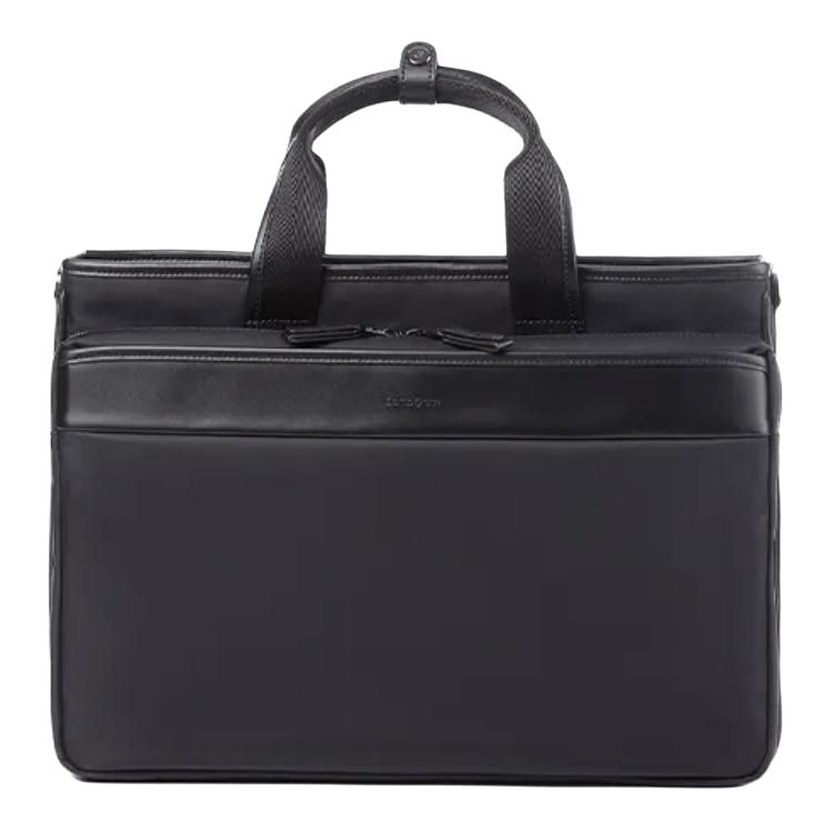 

Samsonite Кожаный портфель из ткани с элементами коровьей кожи мужской морской синий