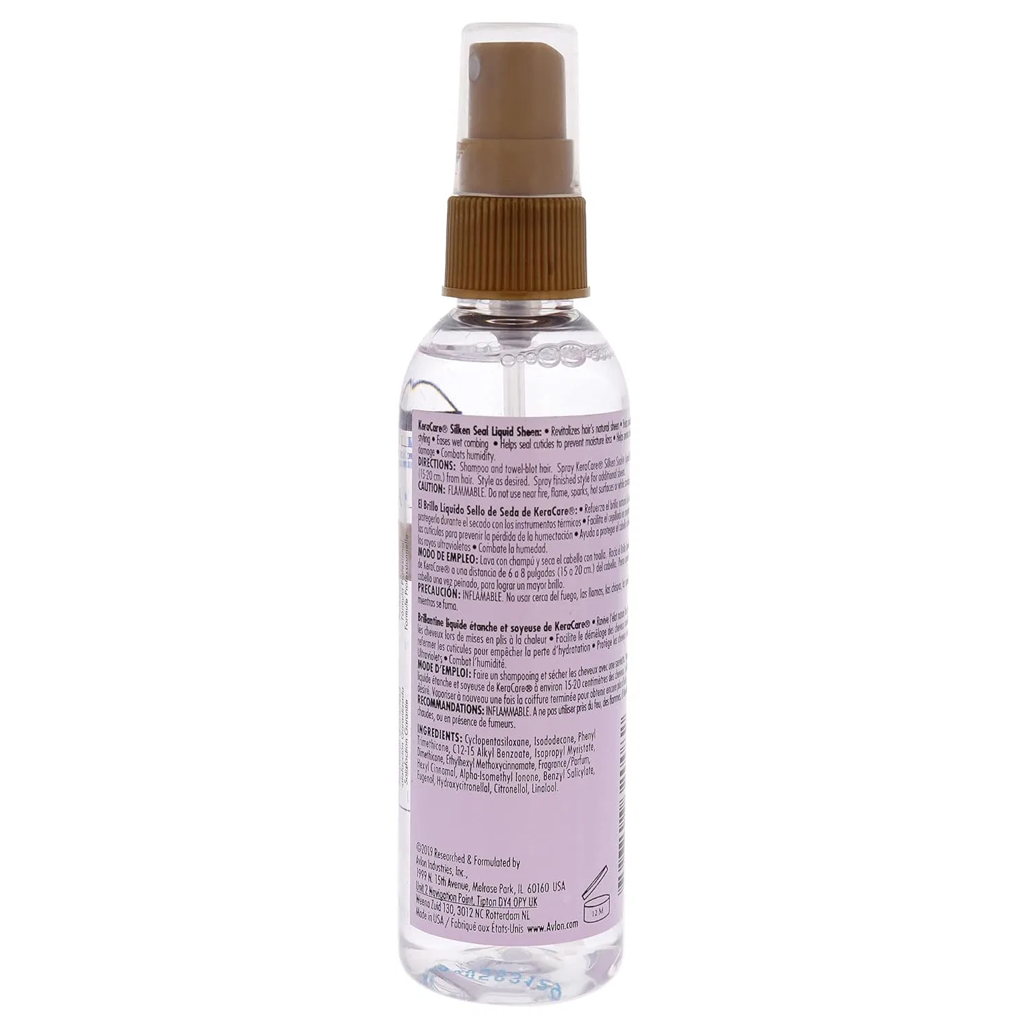 Спрей для блеска волос Avlon Keracare Silken Seal Liquid Sheen Style 3, 420 мл Avlon — фото 3