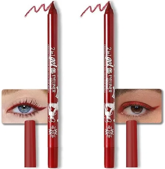 Подводка для глаз Color Gel Flash Eyeliner, No Brand, 2 шт., 10 Red