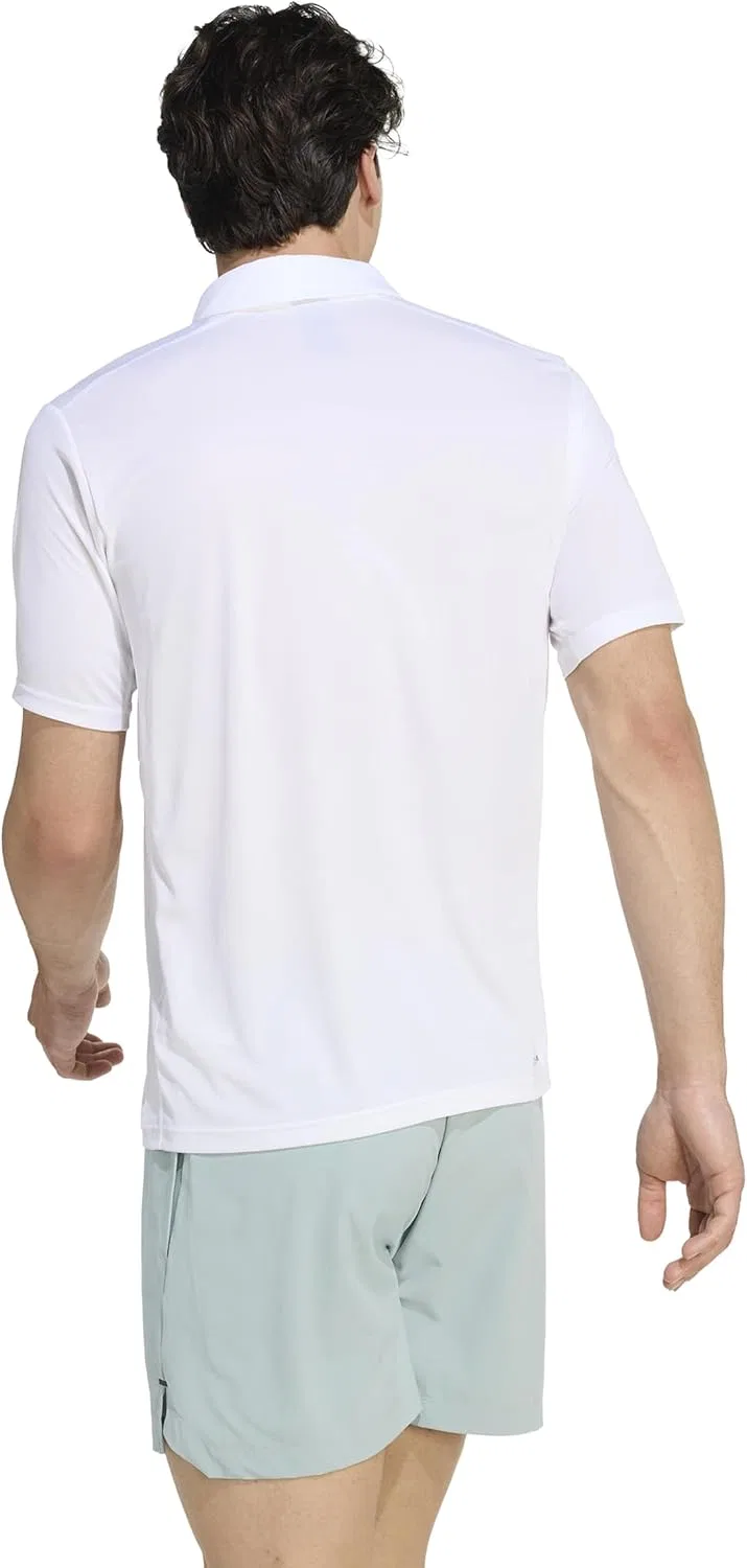 Мужское поло adidas Workout Essentials, белый — фото 3