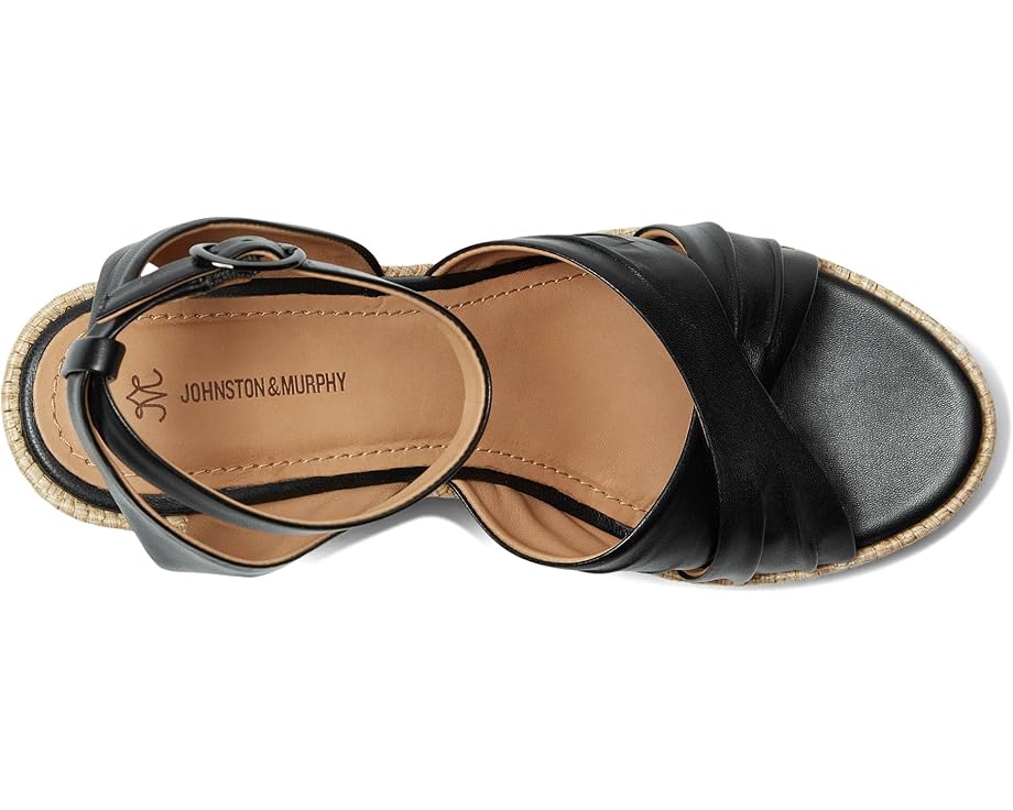Туфли Johnston & Murphy Marcia Cross-Band Sandal, черный — фото 2