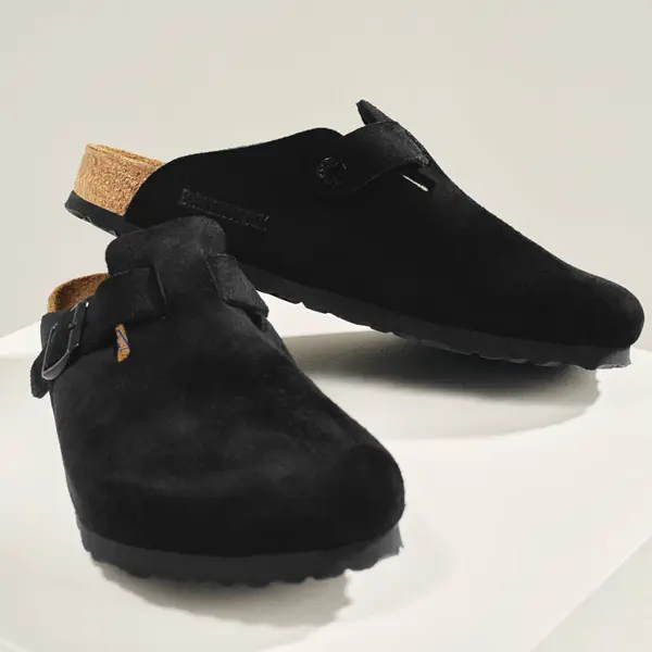 

Женские сабо Birkenstock Boston с мягкой стелькой, черный