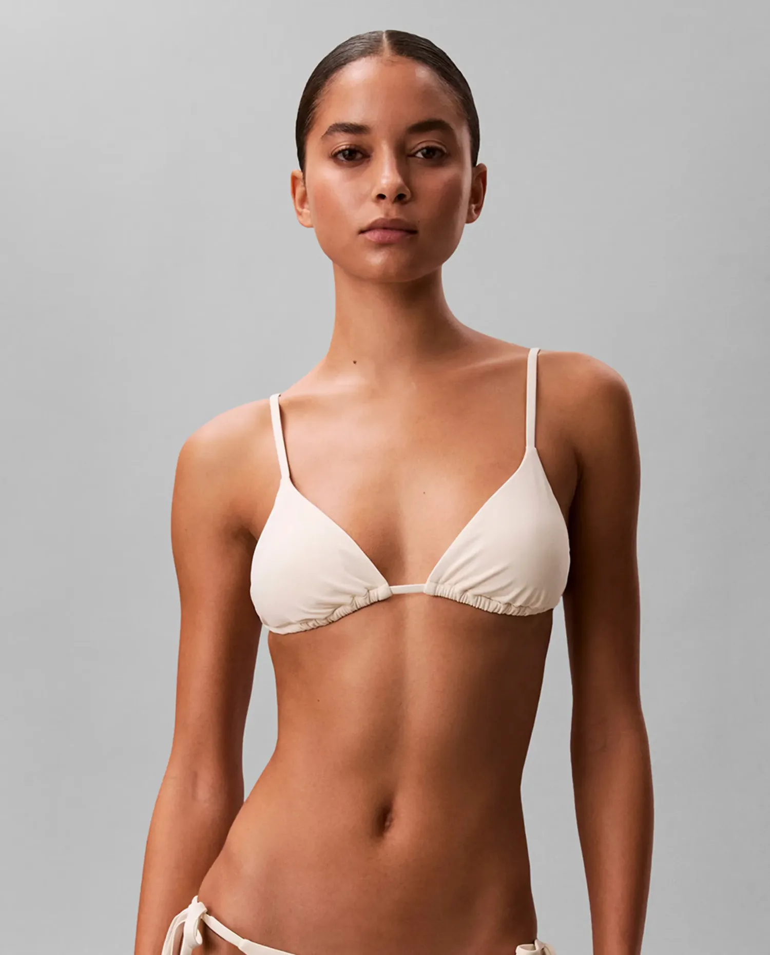 Верхняя часть бикини треугольной формы Calvin Klein, кремовый