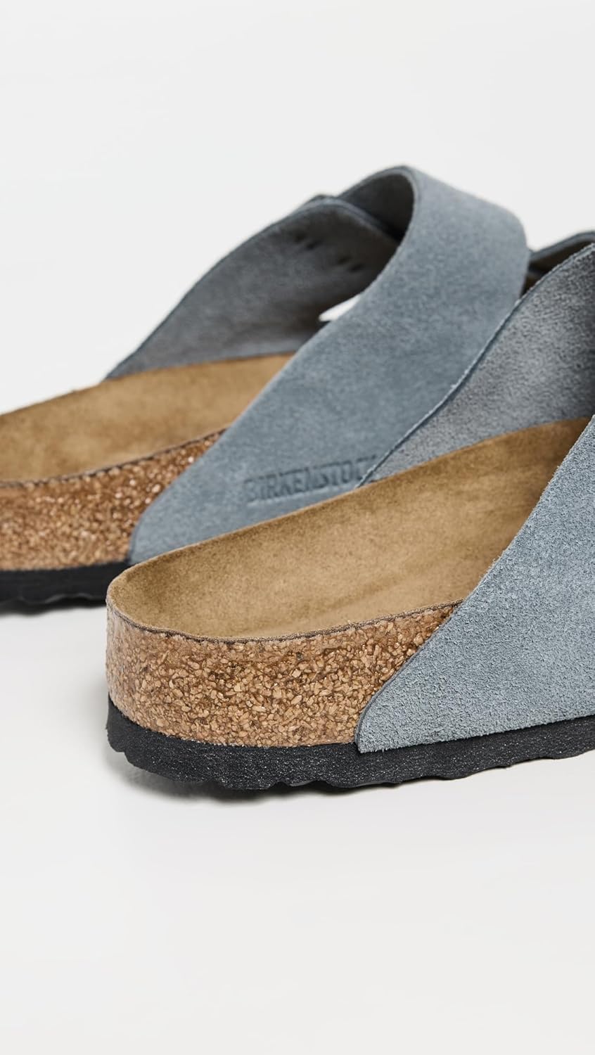 Мужские сандалии Birkenstock Arizona с мягкой стелькой, серый — фото 3