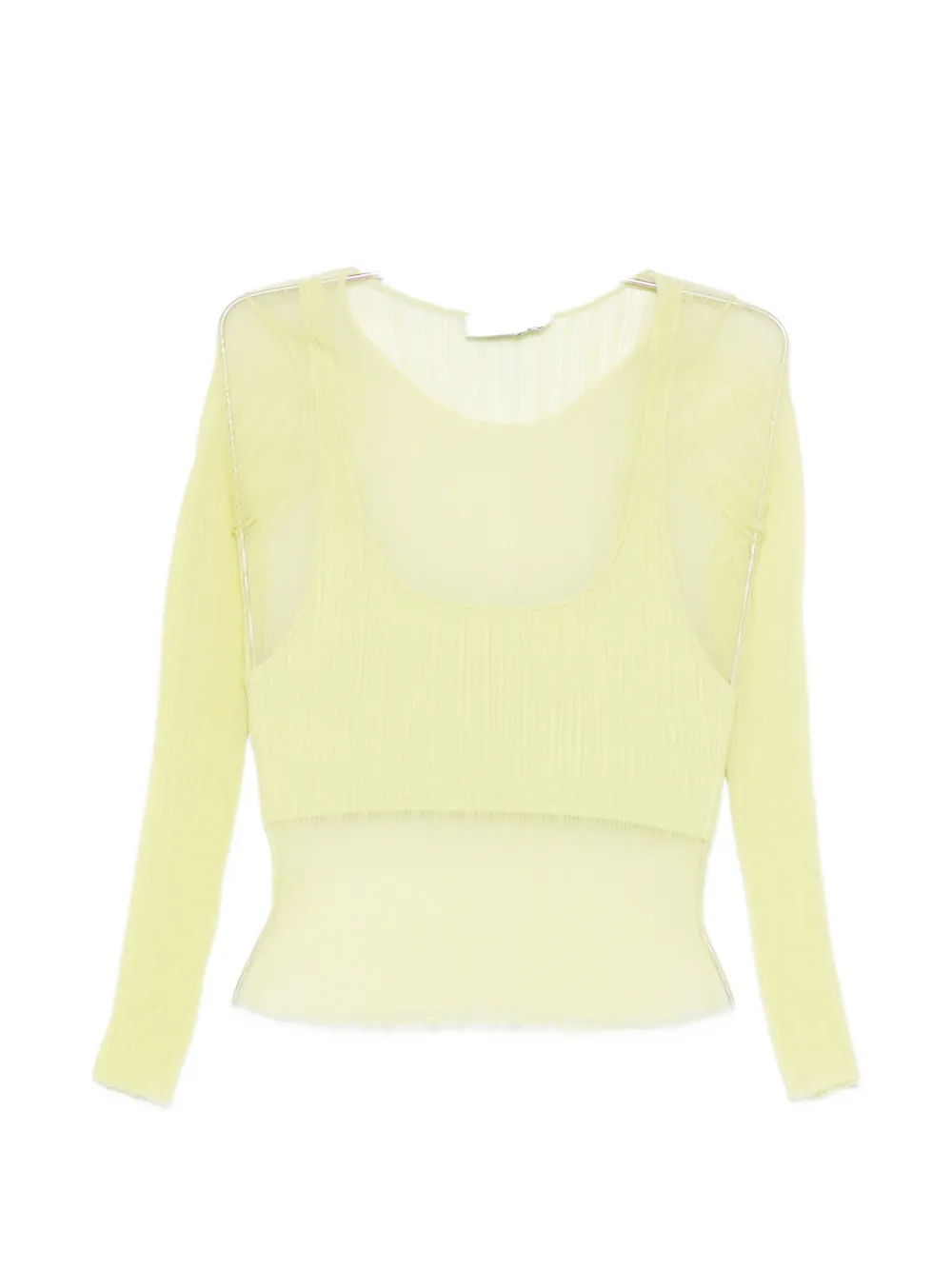 

Прозрачный топ с длинными рукавами Simkhai, зеленый