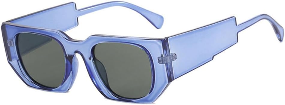 

Мужские прямоугольные солнцезащитные очки с широкими дужками, модные женские солнцезащитные очки для активного отдыха и путешествий, защита от ультрафиолета UV400 TYUVIVO, Blue