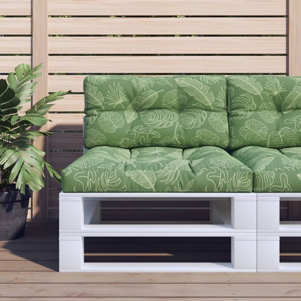 

Подушка поддон лист узор 80х80х12 см ткань DKD HOME DECOR