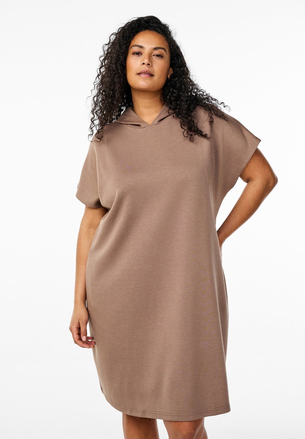 

Повседневное платье SHORT SLEEVE Zizzi, коричневый