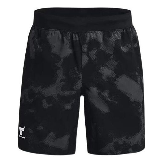 

Шорты project rock woven camo printed shorts 'black' Under Armour, черный